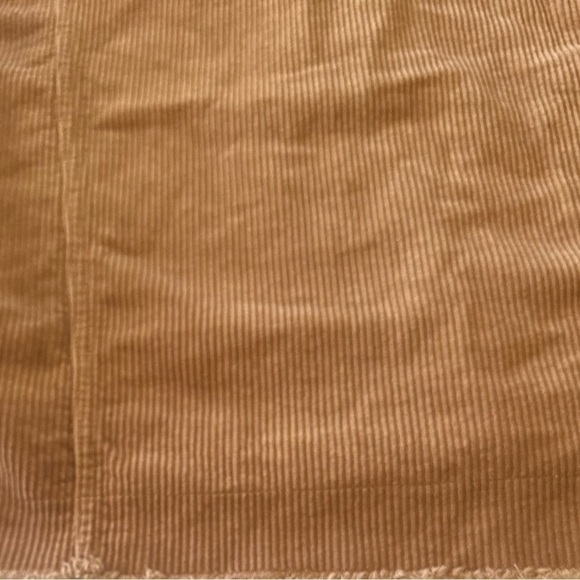 Zara Corduroy Trucker Fray Shirt Shacket Jacket, Camel, Size S - Picture 5 of 9